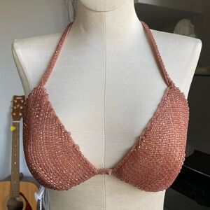 La Perla Beaded Bikini Bra Top agent provocateur festival sequin 8 34B 34C skims